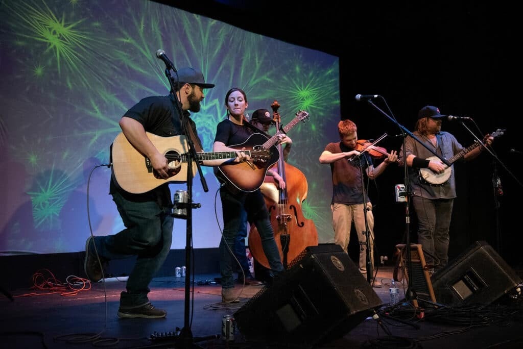 Laney Lou and the Bird Dogs performing at the Covellite Theatre